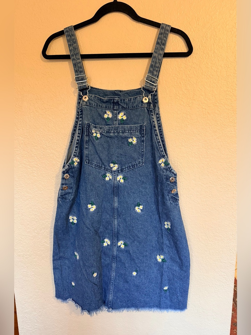 Women’s Divided H&M floral denim overall dress